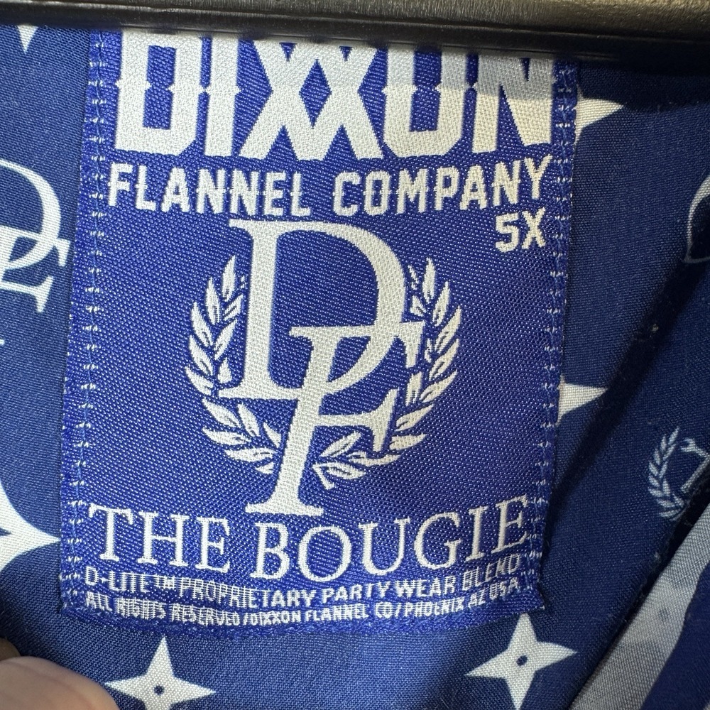 Dixxon Shirt Mens 5XL Blue The Bougie Hawaiian Monogram D-Lite Camp Dad Party - Picture 4 of 11